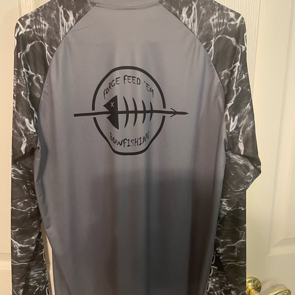 Gray and Black Long Sleeve Shirt